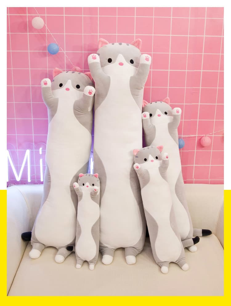 猫ぬいぐるみ もちもち添い寝ねこ