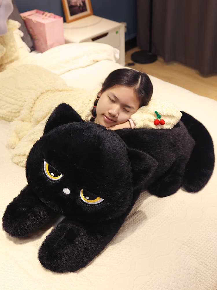 猫ぬいぐるみ つぶらな瞳の不機嫌な見張り番