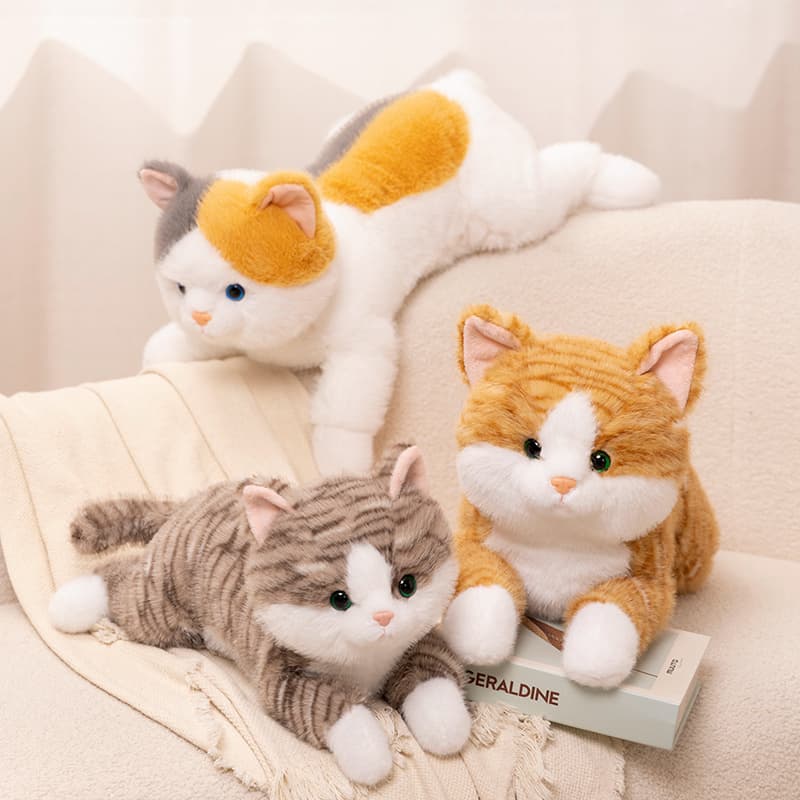 猫ぬいぐるみ グレー ふわもふ癒しの子猫ぬいぐるみ