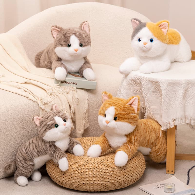 猫ぬいぐるみ グレー ふわもふ癒しの子猫ぬいぐるみ