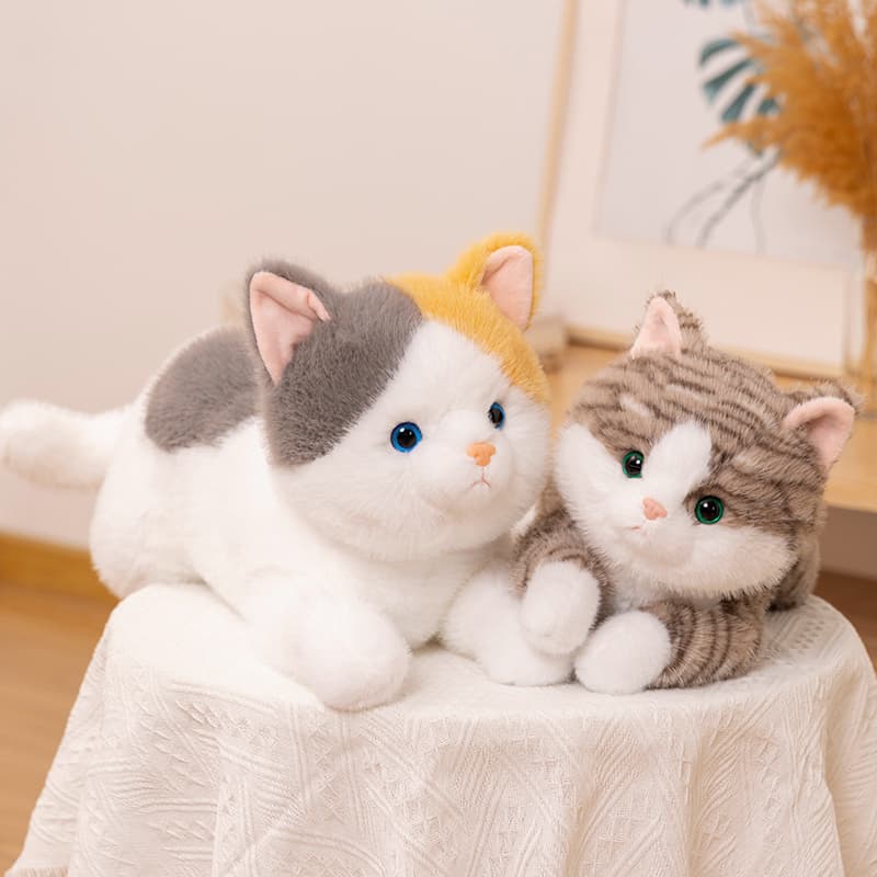 猫ぬいぐるみ グレー ふわもふ癒しの子猫ぬいぐるみ