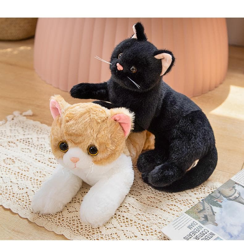 猫ぬいぐるみ まんまる瞳の夜のともだち